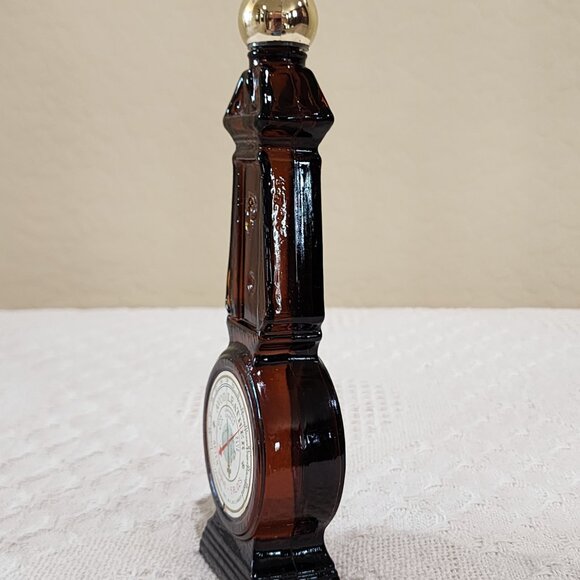 Vintage Avon BAROMETER Leather Scent Brown Glass Bottle Full No Box - Picture 6 of 11